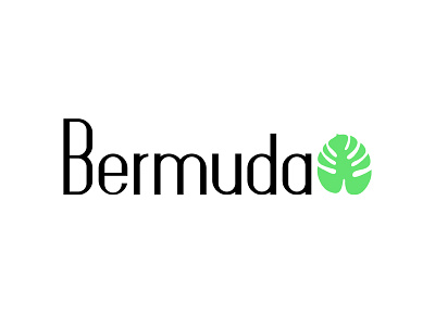 Bermuda Logo bermuda branding clean design elegant graphicdesign green illustration illustrator island isle leaf logo logodesign minimalism resort typography