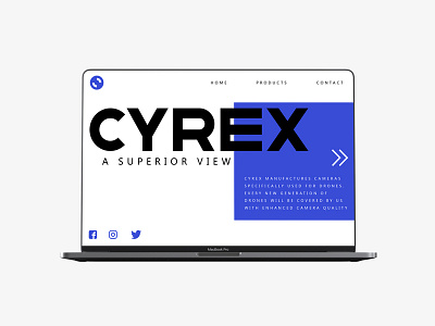 Cyrex Mock Up apple black blue branding clean design drone graphicdesign illustrator logo logodesign minimalism mock up photoshop typography ui ux view webdesign white