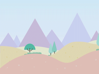 Hello Dribbble animation dribbble first hello illustration landscape principle