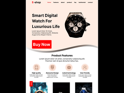 E-commerce Landing page