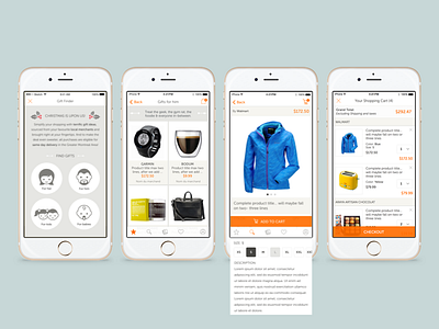 Marketplace Screens Iphone checkout e commerce gift finder iphone marketplace product detail products shopping shopping cart shopwise ui ux