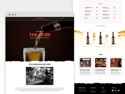 The Alibi Room Landing Page Website