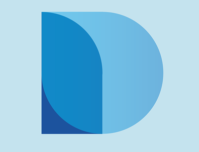 Unused D Logo Mark branding logo