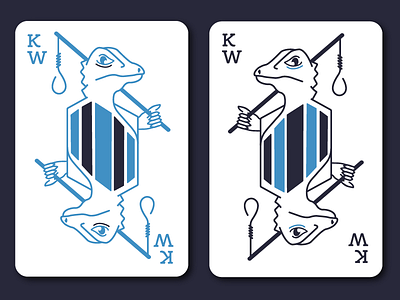 Wild Card card deck face card game illustration lizard mono line playing cards turtle wild