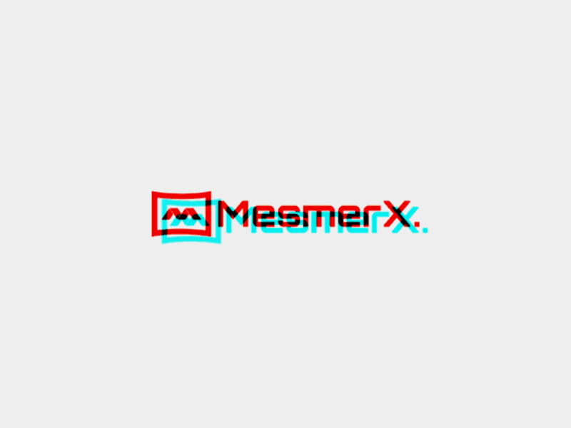 MesmerX. branding identity logo symbol virtual reality vr