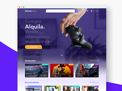 Videogames Store design desktop ecommerce gamestore home homepage landing nintendo playstation shop store ui ux videogames xbox