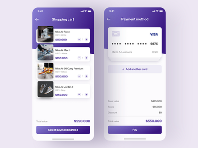 Checkout app app design credit card design ecommerce interface payment shop shopping cart ui ux
