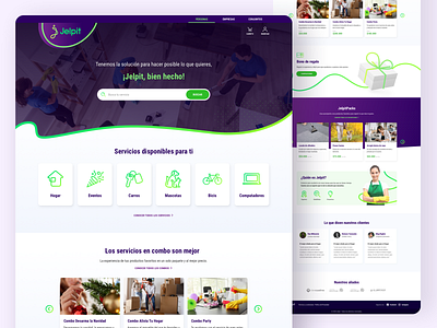Home and business services business cleaning ecommerce home interface jelpit landing repair services solutions ui ux web