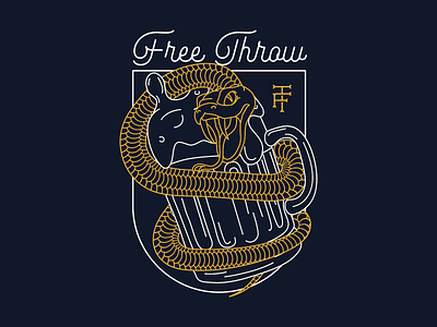 Free Throw apparel apparel design band band merch beer clothing corona design free throw illustration merch scales snake streetwear vector