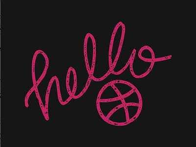 Hello Dribbble debut graphic design hello typography welcome