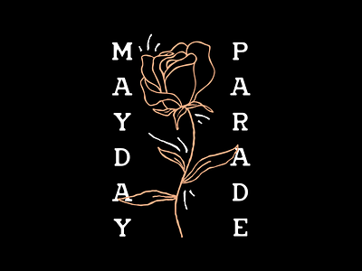 Mayday Parade apparel apparel design band band merch design mayday parade merch rose shirt