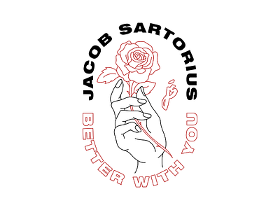Jacob Sartorius apparel apparel design band band merch clothing design illustration influencer jacob sartorius merch rose shirt social media tee valentines day vector youtuber