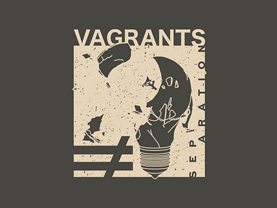 Vagrants apparel apparel design band band merch clothing design illustration light light bulb merch separation shirt texture vagrants vector