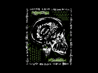 He Is Legend apparel apparel design band band merch clothing collage collage art design he is legend illustration merch scribble skeleton skull texture vector