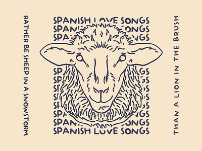 Spanish Love Songs animals apparel apparel design band band merch clothing design illustration merch sheep spanish love songs vector