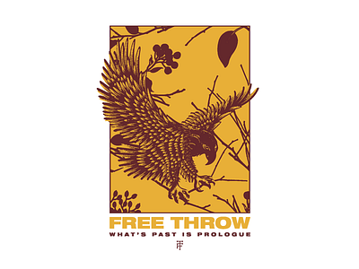 Free Throw apparel apparel design band band merch clothing design eagle free throw illustration merch nature streetwear vector