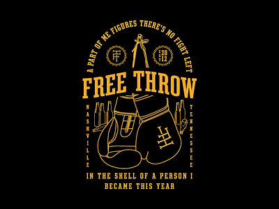 Free Throw alcohol anxiety apparel apparel design band band merch beer boxing clothing design drinking fight fighting free throw illustration merch monoline shirt streetwear vector