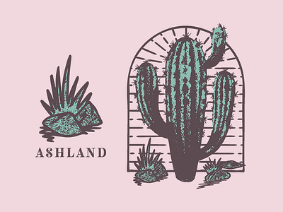 Ashland apparel apparel design ashland band band merch cactus clothing desert design illustration merch pink sad summer sad summer fest shirt texture vector vintage