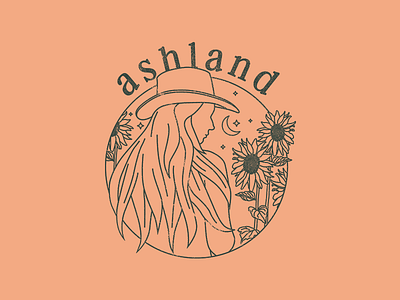 Ashland apparel apparel design band band merch clothing cowgirl design illustration merch monoline shirt sunflower texture vector vintage