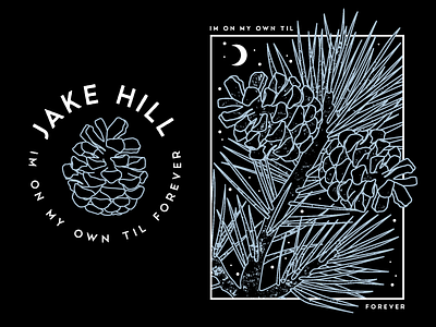 Jake Hill apparel apparel design band merch clothing design forever iamjakehill illustration jake hill merch pastel pinecone pinecones shirt streetwear tee vector