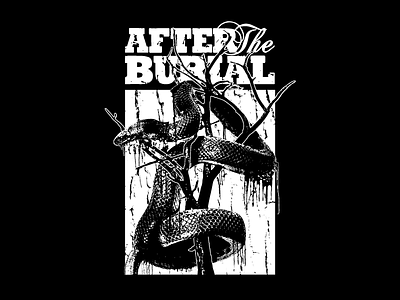 After The Burial apparel apparel design band band merch clothing design grunge illustration merch nature reptile scales snake texture tree vector