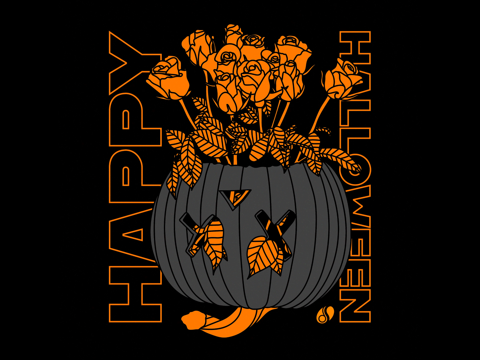 Happy Halloween adobe after effects animation creepy flicker gif glitch halloween illustrations illustrator photoshop pumpkin skull spooky static weekly warm up