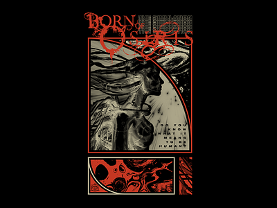 Born Of Osiris apparel apparel design band band merch born of osiris clothing cyborg design illustration merch shirt simulation texture the simulation