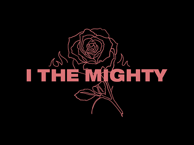I The Mighty apparel apparel design band band merch clothing design i the mighty illustration itm merch minimalist rose streetwear vector