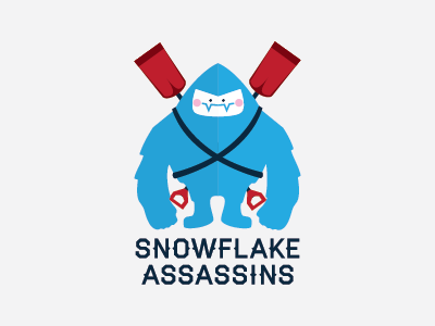 Snowflake Assassins blue cute haymaker logo monster rockford shovel snow snow scupting winter yeti