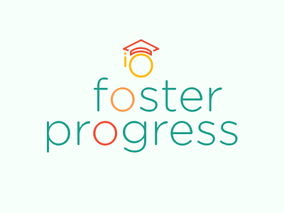 Foster Progress chicago college foster graduation cap logo mortarboard school