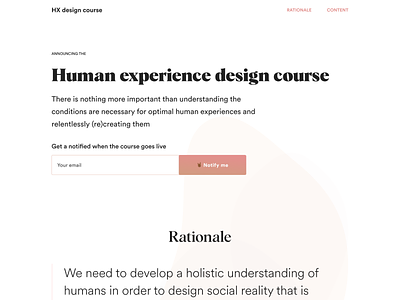 Human experience design