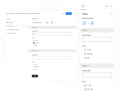 Responsive complex forms