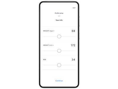 Numeral picker age fitness height input onboarding picker profile ui weight