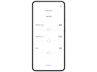 Numeral picker age fitness height input onboarding picker profile ui weight