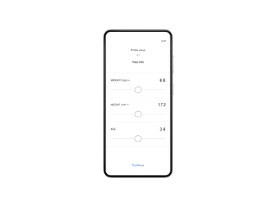 Number picker age fitness form height input picker profile setup weight