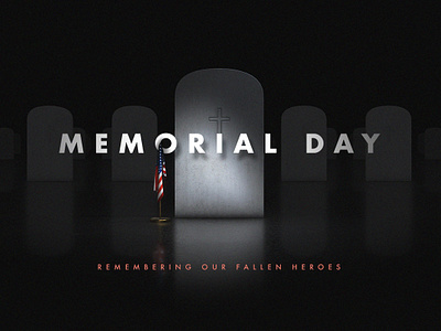 Memorial Day after effects church church design design element3d memorial day photoshop