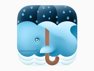 Waterlogue icon ios ios7 umbrella whale