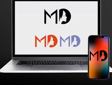 MD Logo design graphic design logo md logo vector