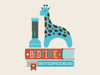 Bedtime Stories animal bedime bedtime stories books extended flashlight flat geometric illustration stories typography wes anderson