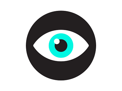 Personal Icons: Eye-con aqua color design eye flat icon iris pupil reflection