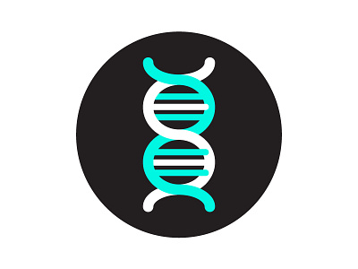 Personal Icons: DNA aqua color design dna double helix flat helix icon