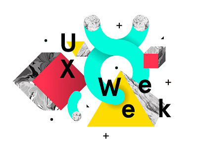 UX Week 1 aqua granite marble paper primary colors shapes texture user experience ux