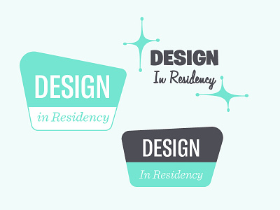 Design In Residency logos design funky green logo mid century modernism national parks non profit residency typography vegas