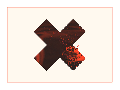 X Logo branding drop dynamic event logo modular photography splash wordmark x
