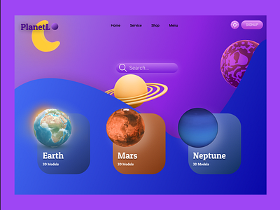 DAILY UI #3 Planet Dark