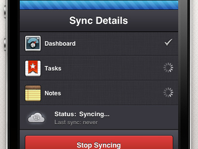 Wunderkit iPhone App - Sync Details