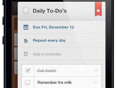 Wunderlist 2 for iPhone - Detail View