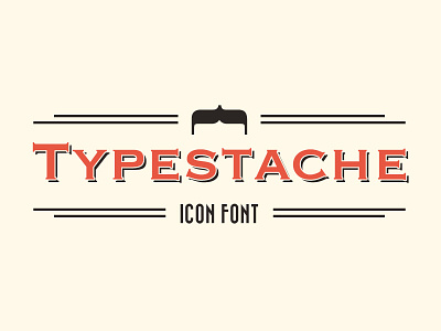 Typestache Icon Font – headline draft beard font header icon line mustache old typography vintage