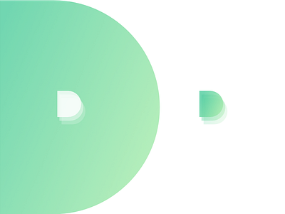 D Logo Design Concept branding d d logo gradient green icon logo minimal modern simple