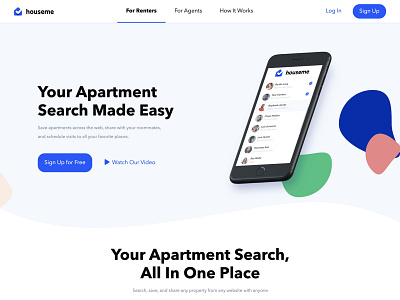 Houseme app minimal new york productivity real estate saas saas website startup